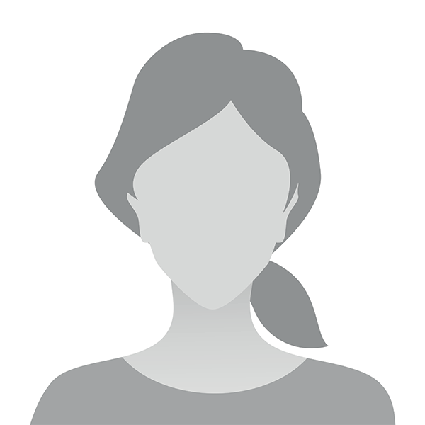 The image displays a stylized, grayscale silhouette of a person s head and shoulders, with a side view facing towards the right. The person appears to have short hair, possibly styled in a bob, and there is a subtle shadow effect that suggests depth and three-dimensionality.